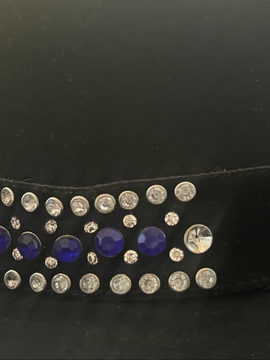 Peter Grimm Black Wide-Brim Wool Hat with Rhinestone & Blue Accent Band main image 4